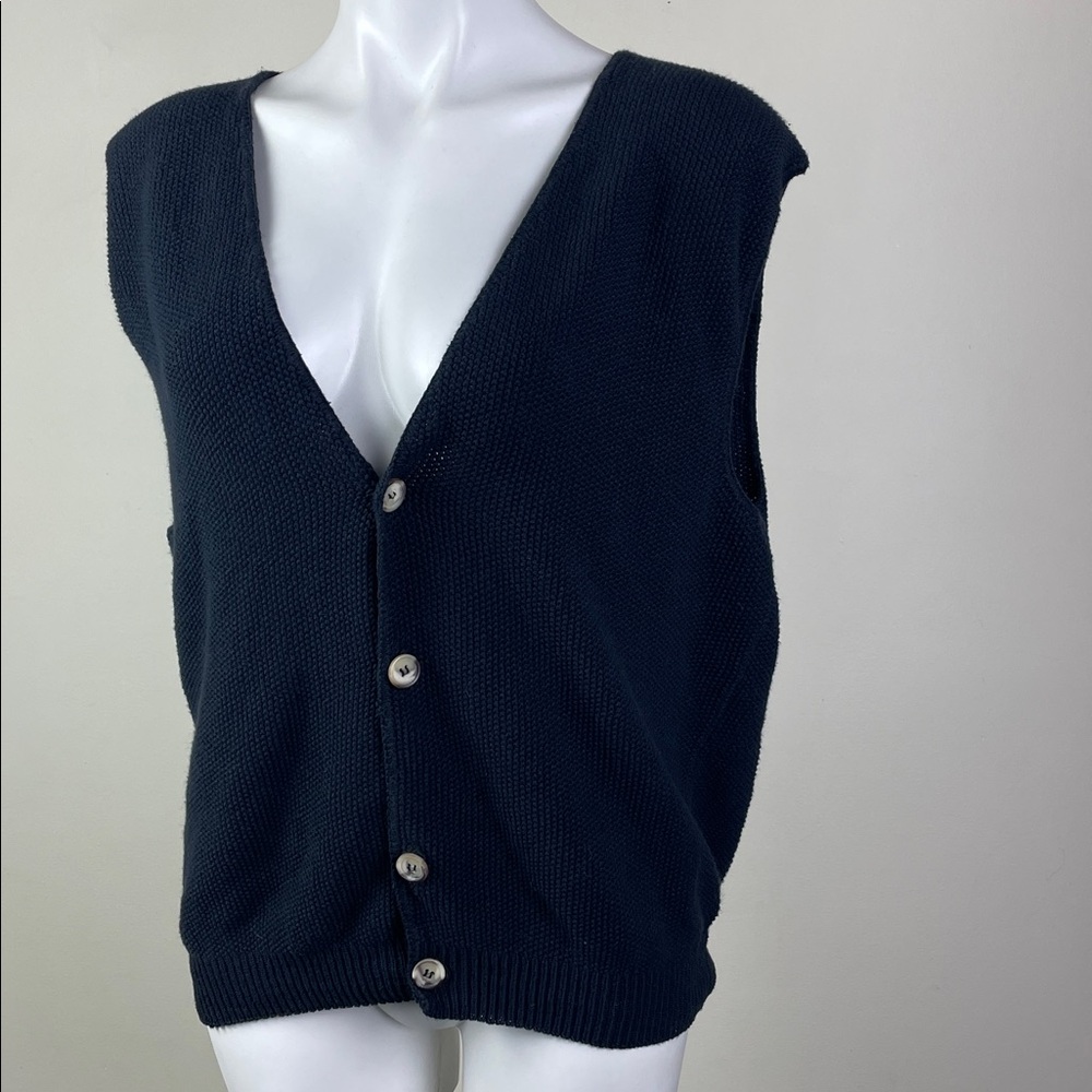 Union Pier Sportswear Vintage Sleeveless Cardigan Sweater